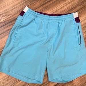 Birddogs Men's Boom Stick Liner Shorts 7" Blue/Purple Athletic Size Large
